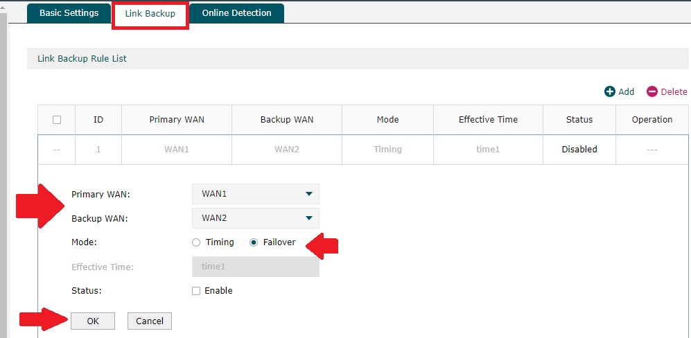 how to setup tp link load balancer