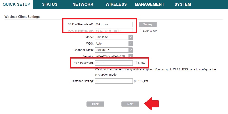 tp-link cpe210 range extender mode configurations