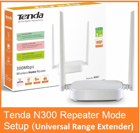 Tenda N300 WiFi Router Repeater Mode Configuration