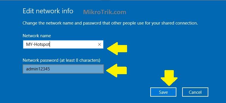 not able to set up mobile hotspot in windows 10