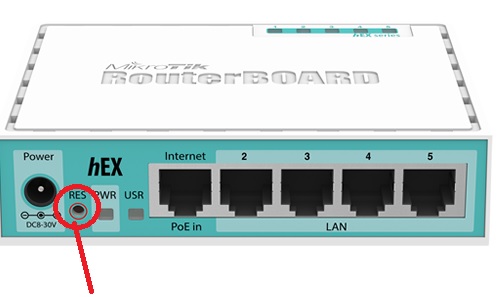 mikrotik cloud core router factory reset