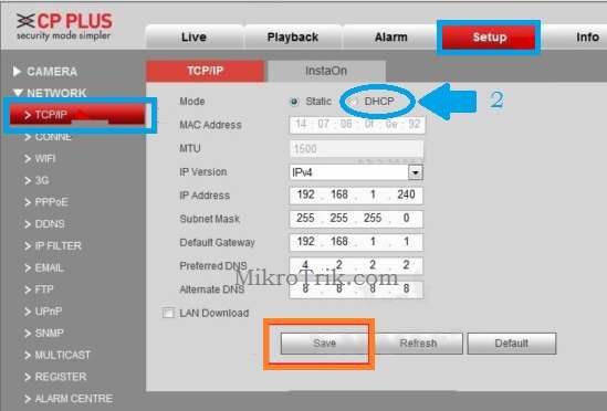 cp plus cctv admin password