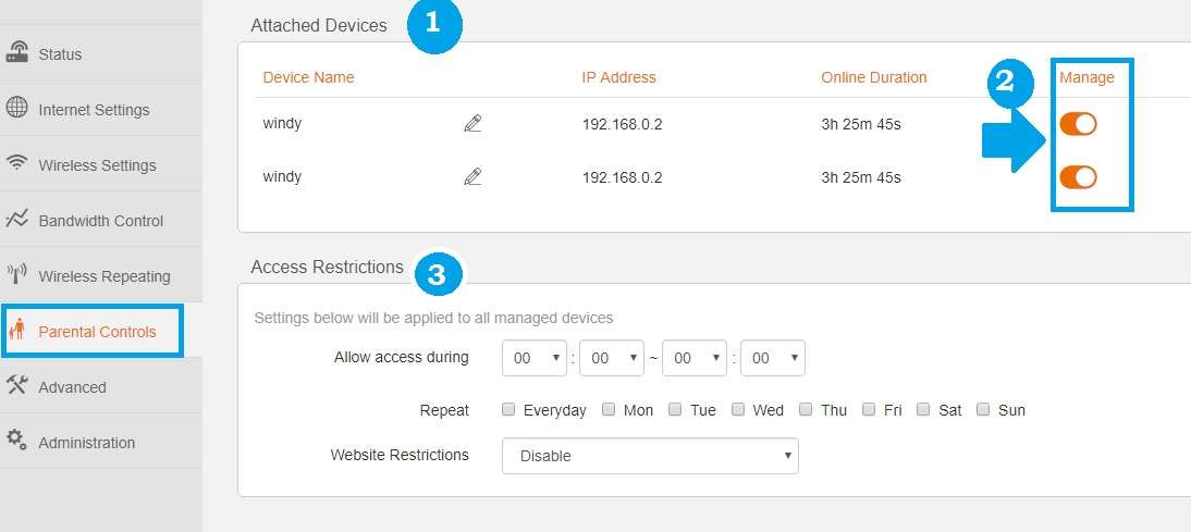 tenda n4 router setup website block
