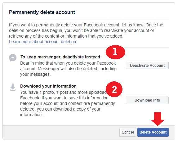 how to delete facebook messenger account on android