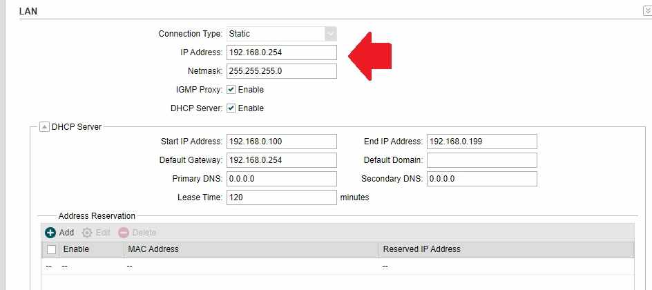 TP-link cpe210 LAN IP change to 192.168.1.1