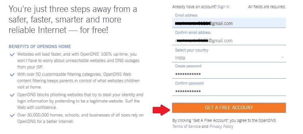 open dns setup on verizon router