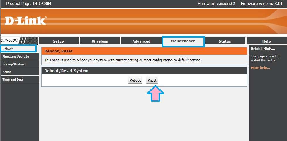 d-link router login password reset