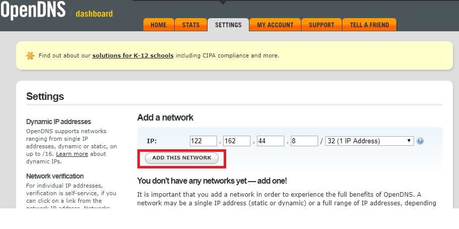  dns setup "can't open a website" lan