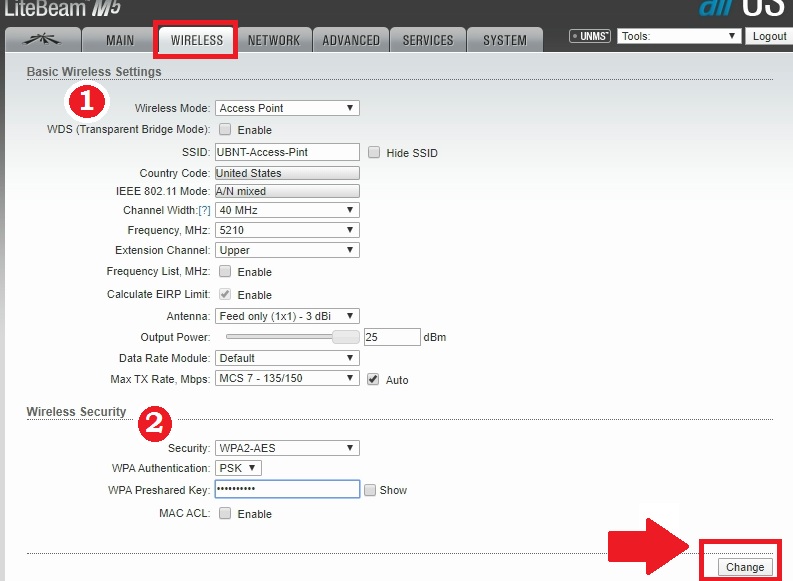ubiquiti litebeam default ip