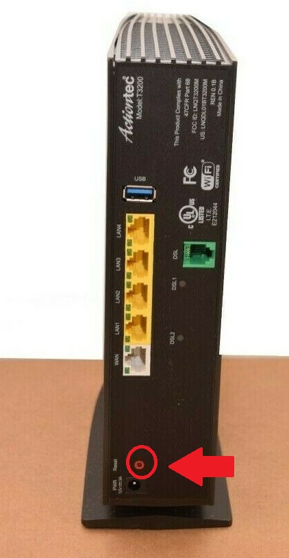 windstream modem t3200 hard reset