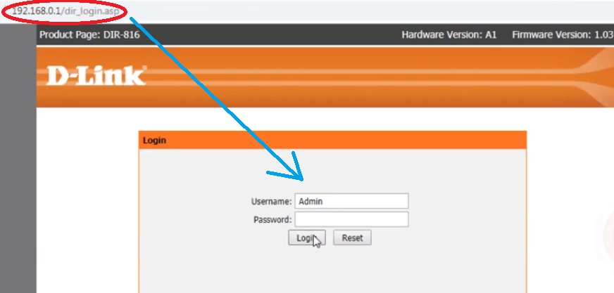 d-link router default login