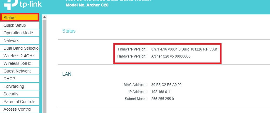 tp link archer c7 firmware upgrade