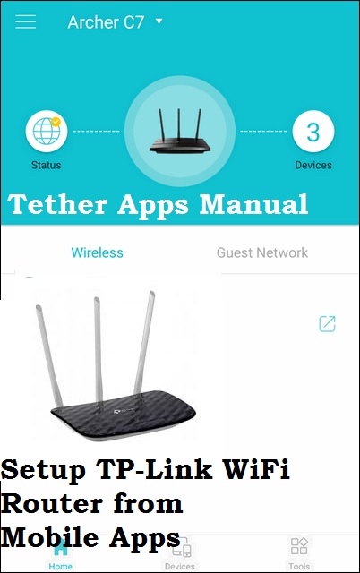 setup TP Link ac750 from mobile apps