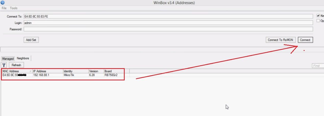Mikrotik RB 750 Default Router Login and Password