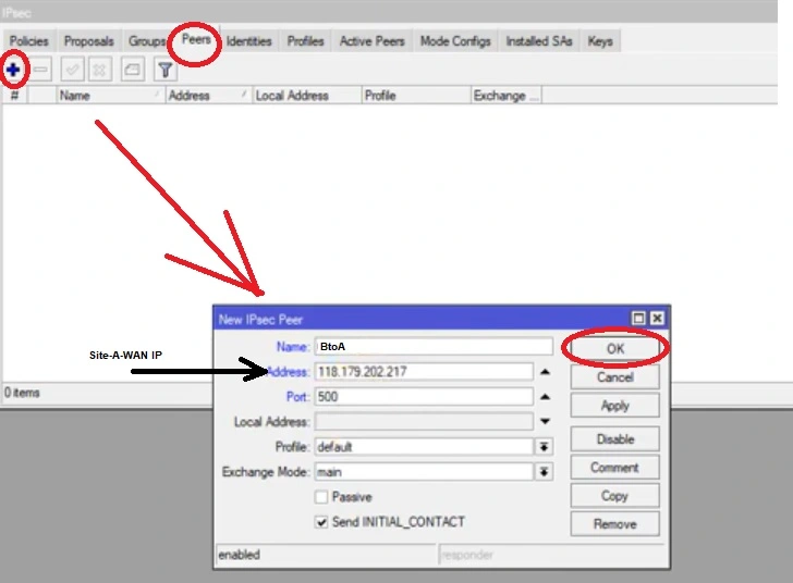 Mikrotik Site-to-Site VPN with dynamic peers (IKEv2)