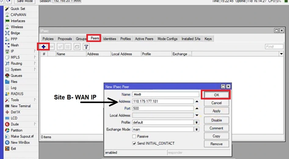 wireguard site to site mikrotik